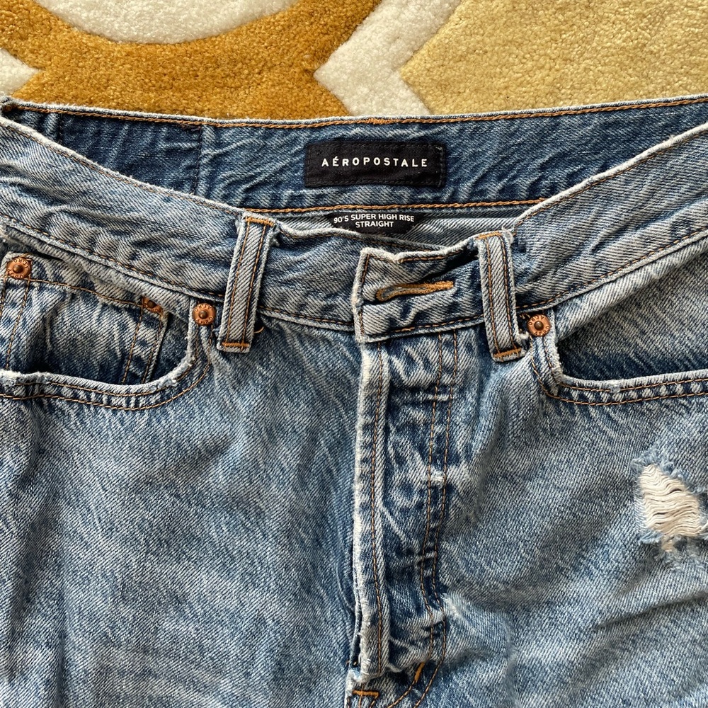 Aeropostale 90s super high rise straight size 2